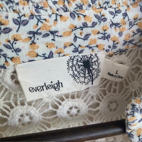 Everleigh Ivory and Yellow Floral Boho Blouse - Large - Picture 4 of 5